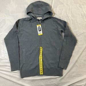 Modern Ambition Men's Full Zip Hooded Sweater Size Small  Light Blue